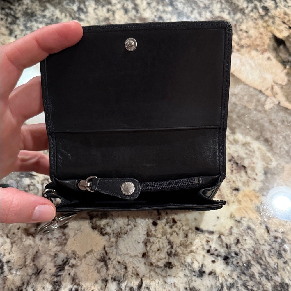 COACH Black Leather Keychain Wallet - Picture 2 of 4